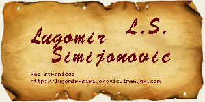 Lugomir Simijonović vizit kartica